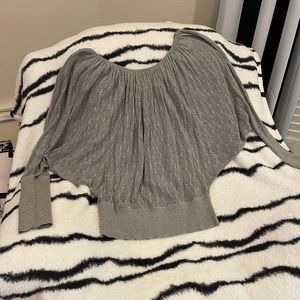 Sweater by Nurture. Bat wing sleeve. Size Large. Light grey. Gentle worn